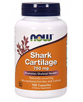 Now Foods Shark Cartilage 750 mg для підтримки функціонування суглобів, 100 капсул