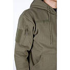 Реглан з капюшоном на блискавці Mil-tec Tactical hoodie Olive 11472012-S, фото 4