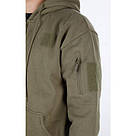 Реглан з капюшоном на блискавці Mil-tec Tactical hoodie Olive 11472012-S, фото 6