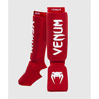 Защита голеностопа Venum Kontact Shin guards красные