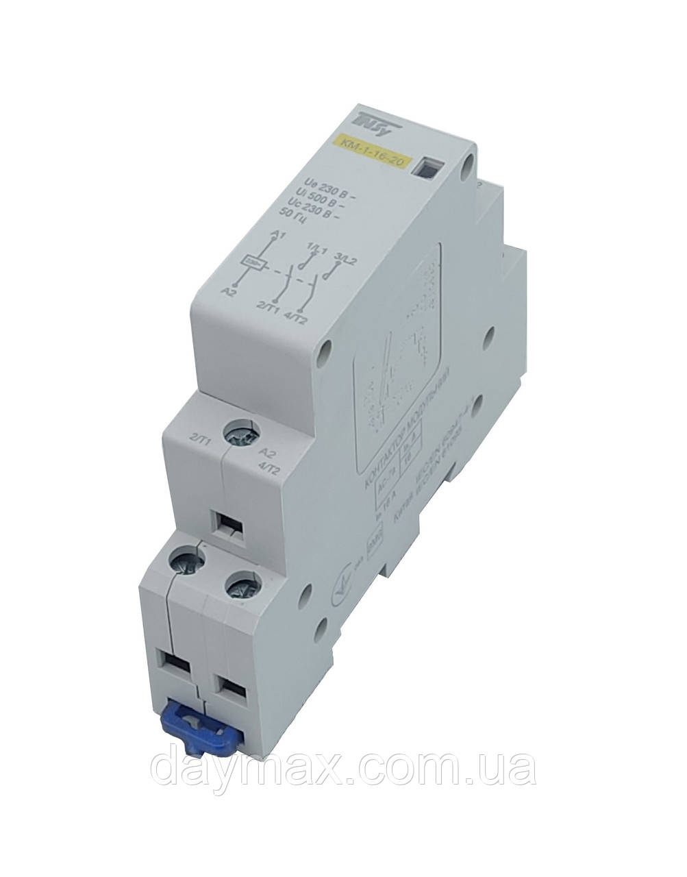 Контактор модульний КМ-1-16-20 16А 230AC 2NO 2р 1мод. TNSy, фото 1