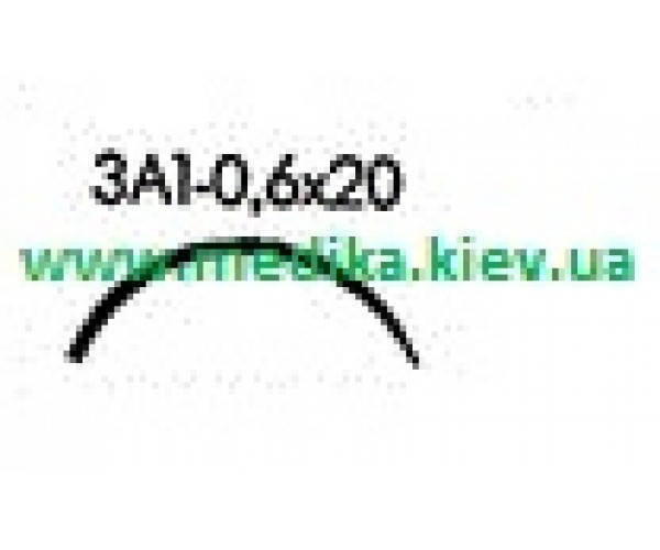 Купити 3 А1 0,6 х 20 Голка хірургічна вигнута 3/8 обводу., ціна 31.05 ...