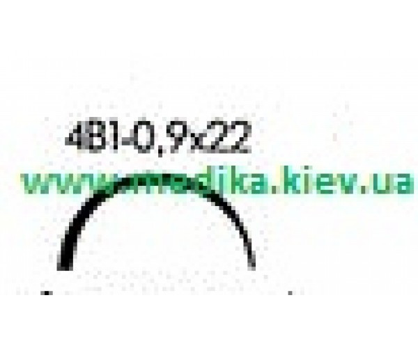 4В1 0,9 х 22 Голка хірургічна вигнута 4/8 обводу.