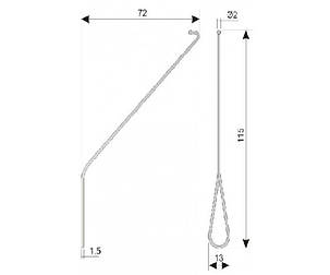 К-184 Гачок для видалення сторонніх тіл з носа, фото 2