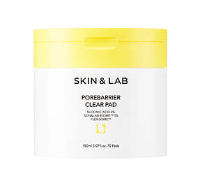 SKIN&LAB Porebarrier Clear Pad - Пілінг-педи 70 шт