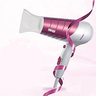 Мощный фен для волос DSP F30037 1800W, Фен для сушки укладки волос с концентратором Розовый