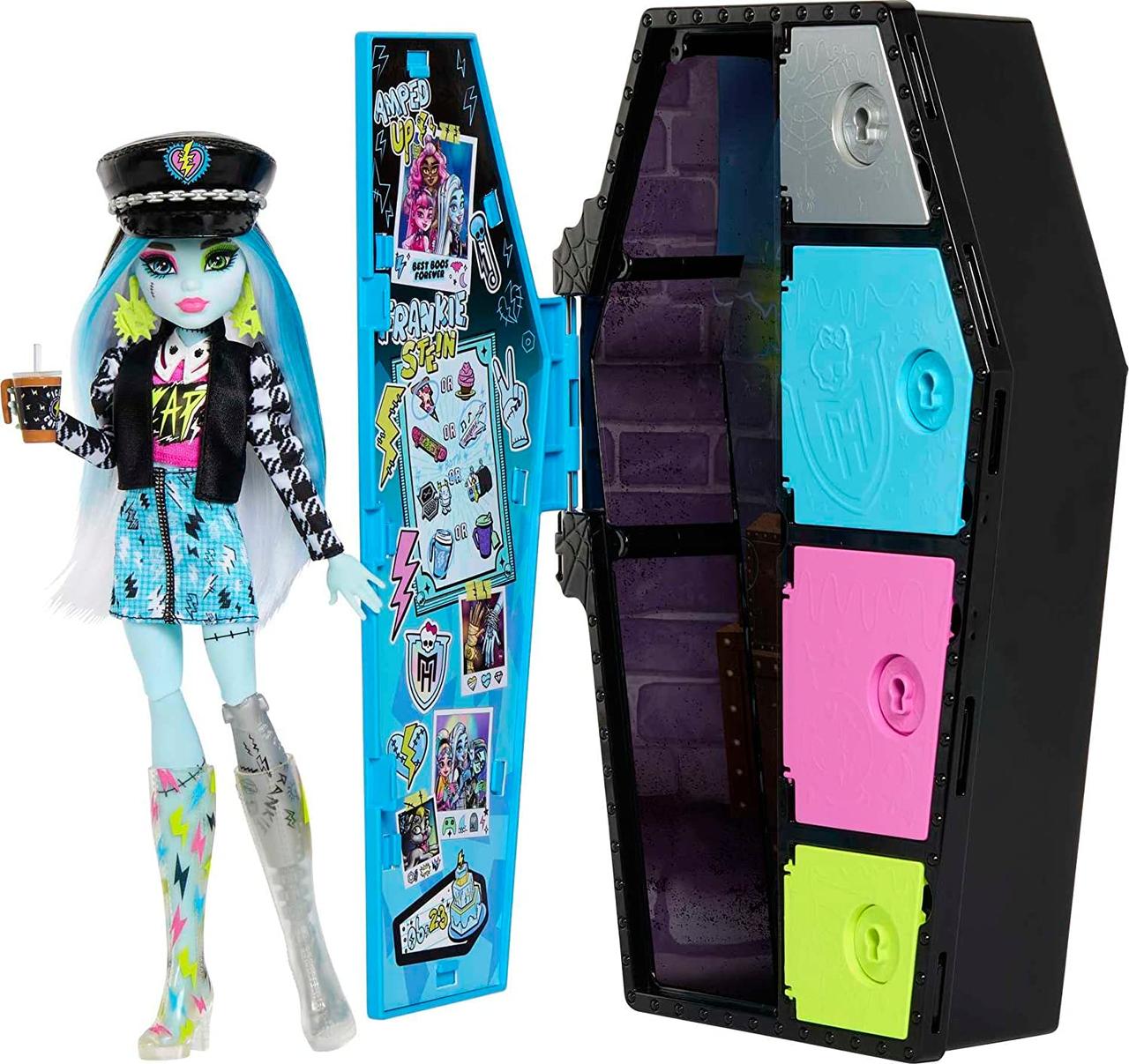 Лялька Monster High Frankie Stein Skulltimate Secrets Френкі Штейн з шафою (HKY62)