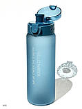 Спортивна пляшка для води з поїльником Hello Water 780 мл синій (LB-88594), фото 3