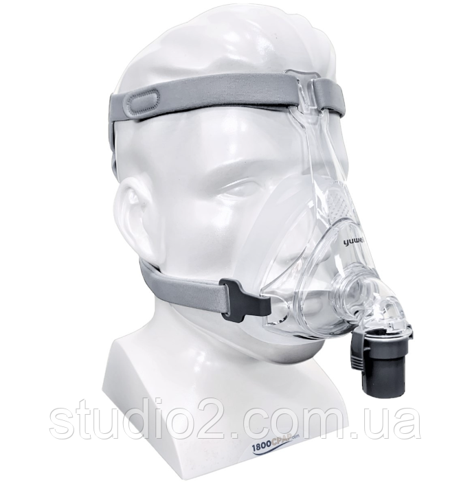 СІПАП маска для апарату CPAP Full Face Mask Yuwell YF-01 розмір L, фото 1
