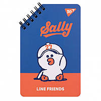 Блокнот YES 95х145 мм, 60 листов, двойная спираль Line Friends Sally (151756)