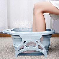 Складная ванночка массажер для ног с четырьмя роликами, ванна массажная для педикюра и ступней ног для дома