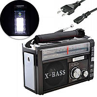 Радиоприемник 3в1, с LED-фонариком USB, SD, FM, AM, SW, Golon RX-381, Черный / Аккумуляторное радио