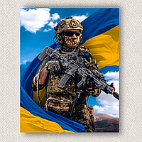 Интерьерная картина-постер на стену Военный ЗСУ 30*20 Оригами OP 5199 Маленькая