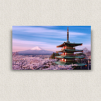 Интерьерная картина-постер на стену Цветы. Японская сакура 40*20 Оригами OP 5232 Маленькая