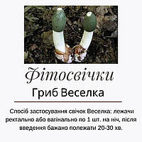 Свічки на основі гриба веселки (суппозиторії) - 10 шт