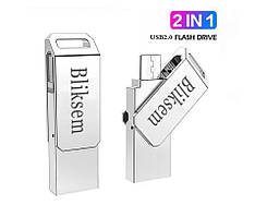 Флешка USB OTG BLIK 64ГБ карта пам'яті флеш накопичувач 2в1