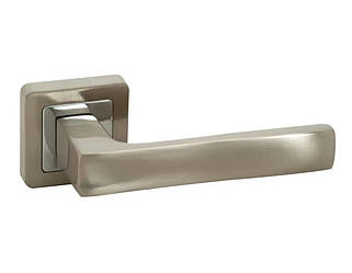 Ручки дверні Prius Палма 57583 R40 SN/CP нікель матовий/хром