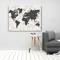 Интерьерная картина-постер на стену Карта мира 30*20 Оригами OP 5209 Маленькая