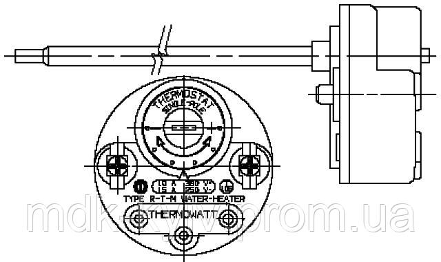 Терморегулятор Thermowatt RTM15A биметаллический, однополярный, диапазон 20 73˚С, Италия - фото 3 - id-p305243380