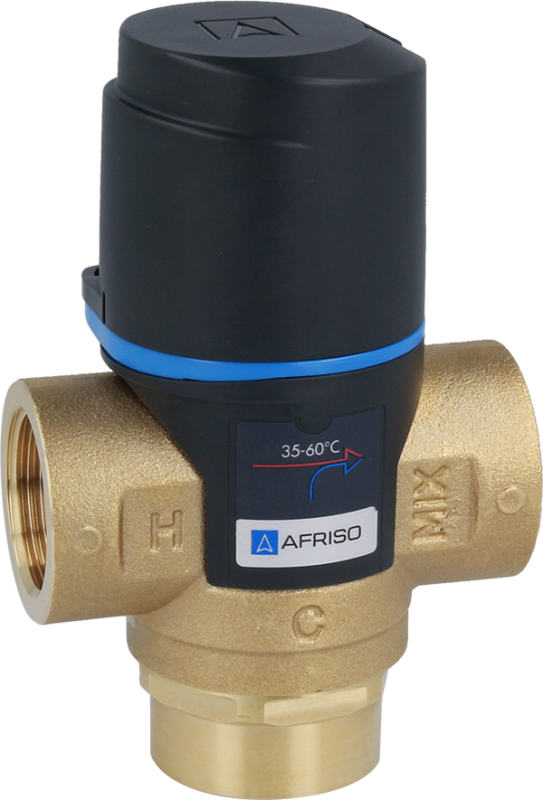 Клапан 3/4" Afriso ATM331 20-43°C, Rp 3/4", DN20 на теплу підлогу термостатичний змішувальний термосмесітельний