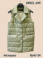 Жіночий подовжений жилет на кнопках