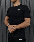 Чоловічий літній костюм Reebok Футболка + Шорти + Барсетка в подарунок чорний комплект Рибок, фото 10