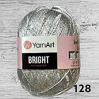 Пряжа з люрексом YarnArt Bright 128і сірий зі сріблом
