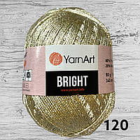 Пряжа з люрексом YarnArt Bright 120 беж зі сріблом