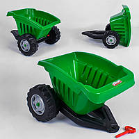 Прицеп для педальных тракторов моделей 07-314, 07-315 и 07-316 Pilsan Trailer 07-317 зеленый