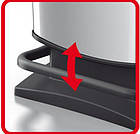 Відро для сміття Rotho Paso 40 л (17541) з педаллю, сріблястий, фото 4