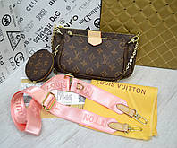 Женская сумка Louis Vuitton Multi Pochette Луи Виттон, LV тройка, луи витон 3 в 1 кросс боди, 494