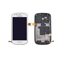 Дисплей Samsung Galaxy S III Mini I8190 Orig complete with frame White, Уценка