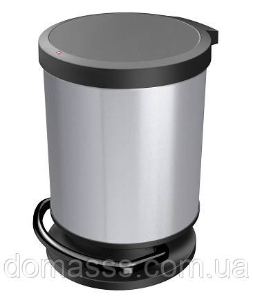 Відро для сміття Rotho "Paso" 20L чорно-сріблястий (10155)