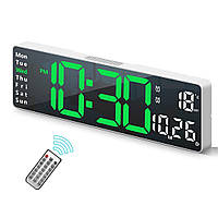 Настінний електронний годинник Mids з великими цифрами, термометр, календар, секундомір, таймер.