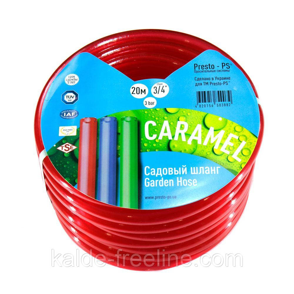 Шланг поливальний Presto-PS силікон садовий Caramel (червоний) діаметр 3/4 дюйма, довжина 30 м (SE-3/4 30)