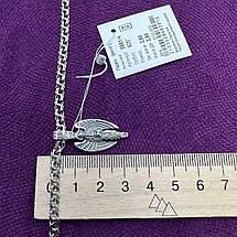 Срібний Комплект підвіска Янгол + Ланцюжок Срібло 925 проба кулон, фото 3