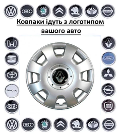 Автомобільні ковпаки SKS 304 R15 к-т 4 шт. Ковпаки на диски з логотипом авто