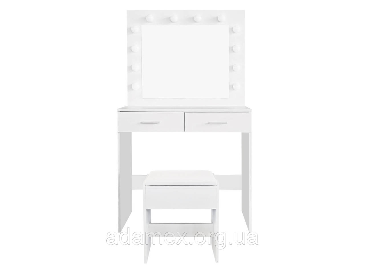 Туалетний столик + табурет з підсвіткою AVKO ADT3 White