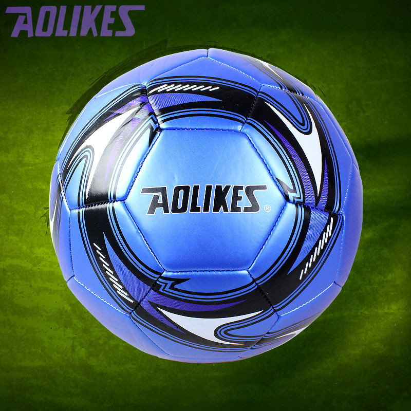 Футбольний м'яч Aolikes розмір 5 з ПВХ (синій)