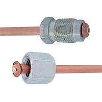 Мідна гальмівна трубка  (L 1375мм) з наконечниками (104/106)  - WP1339Cu