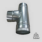 Трійник димоходу оцинкований 80/80/80 під 90 градусів