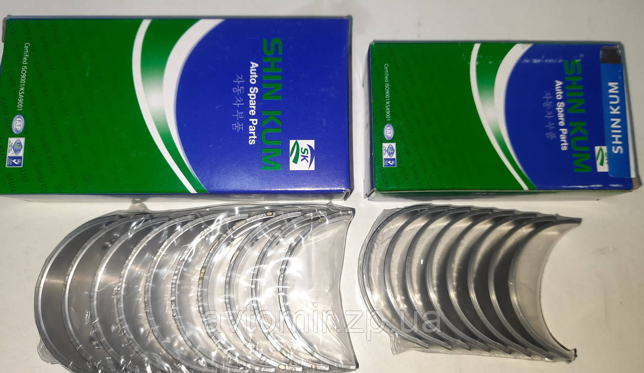 Вкладки колінвала Заз 1102-1105, Таврія, Славота Сенс 0.25 шатунні та корінні SHIN KUM