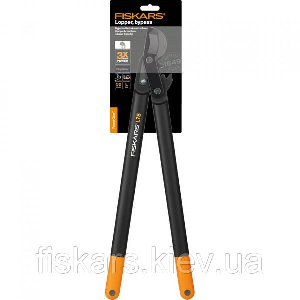 Площинний гілкоріз Fiskars PowerGear™ L78 із загнутими лезами 112590 (1000584)