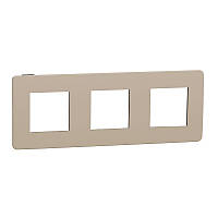 Рамка 3-постова пісочний/антрацит Studio Color Unica New Schneider Electric (NU280628)