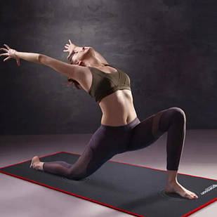 Килимок для йоги та фітнесу Yoga mat 1830*610*8 мм чорний каучук VIP