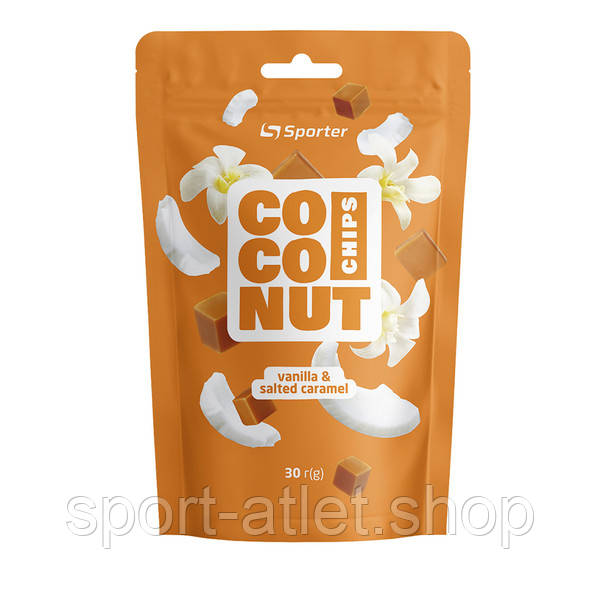 Замінник харчування Sporter Coconut Chips, 30 грам Ваніль-солона карамель