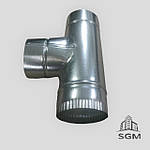 Трійник димоходу оцинкований під 90 градусів