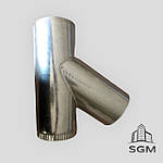 Трійник димоходу оцинкований під 45 градусів