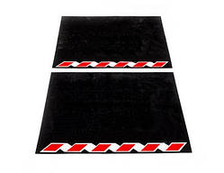 Бризковик "Чорний без напису" передній малий червоний зигзаг (2шт) 480х330 (Україна)