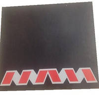 Бризковик "Чорний без напису" великий задній червоний зигзаг (2шт) 600х400